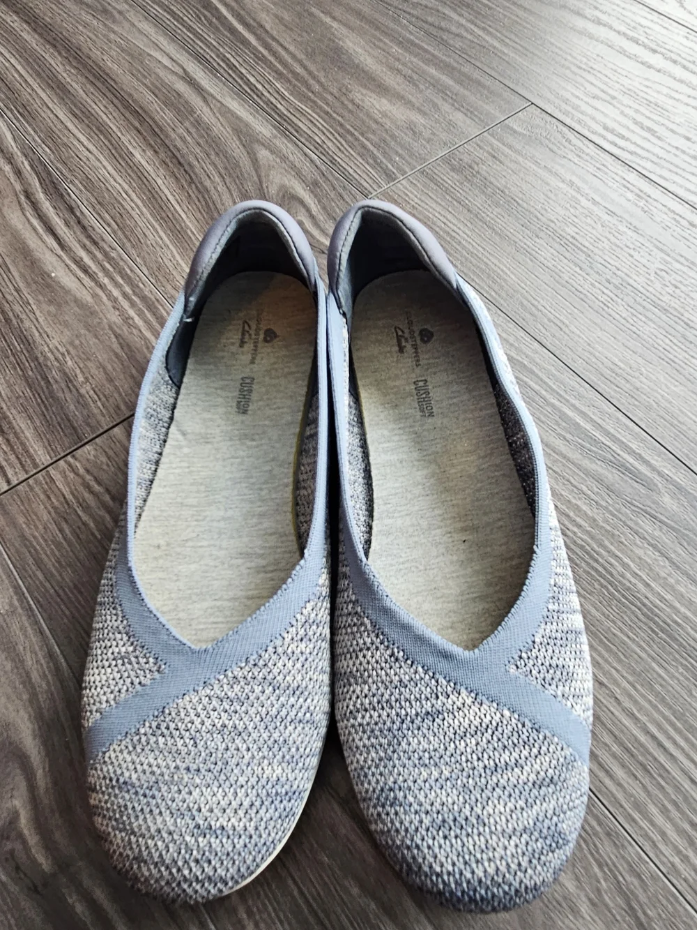 Clarks Cloudstepper Cushion Soft Blue Flats